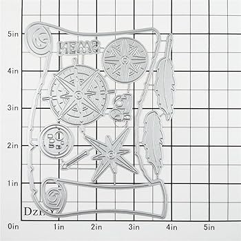 Amazon.co.jp: DzIxY 航海地図 メタルカッティングダイス カード